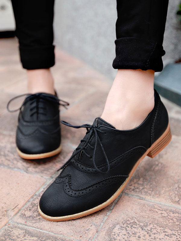 Brown Lace-Up Loafers — view 6