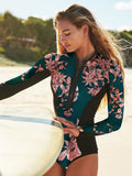 green floral swimsuit — view 7