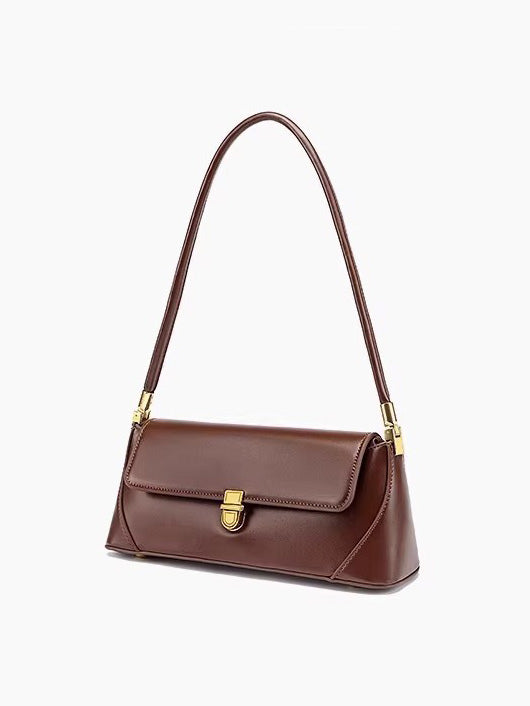 brown leather handbag — view 3