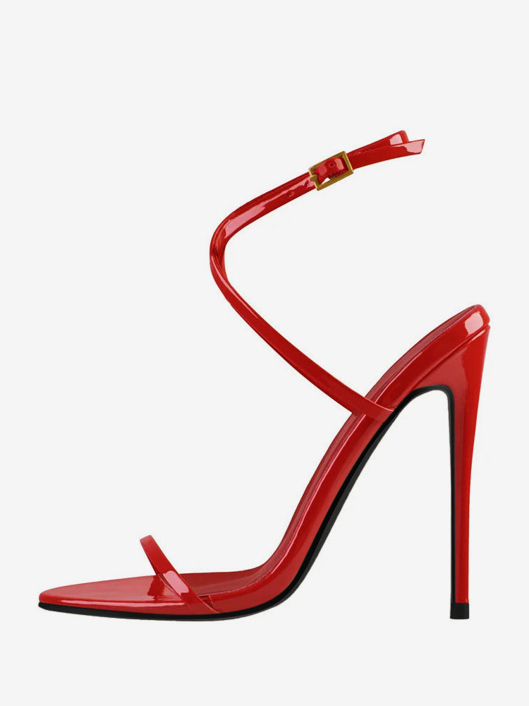 Green Open-Toe Stiletto Sandals — view 2