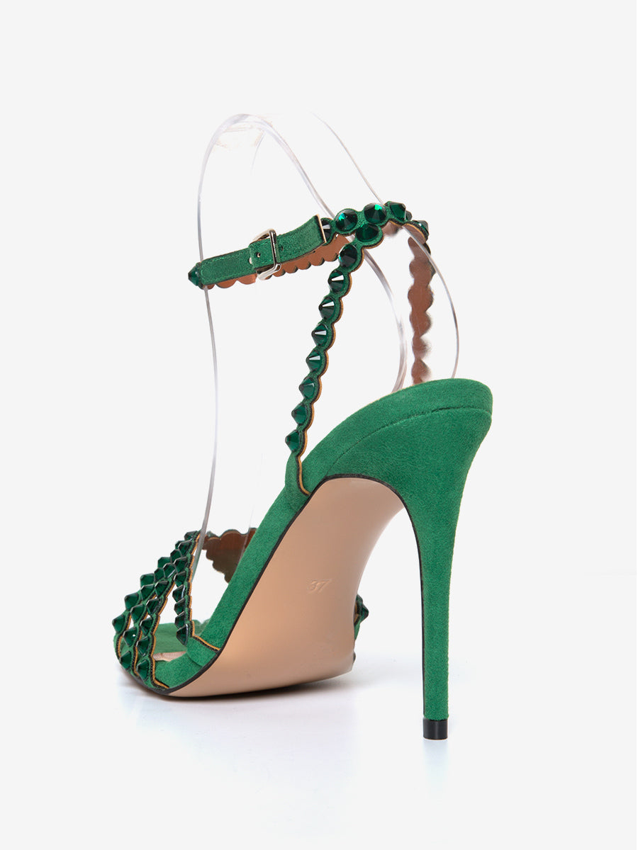 transparent open toe ankle strap stiletto sandals — view 12