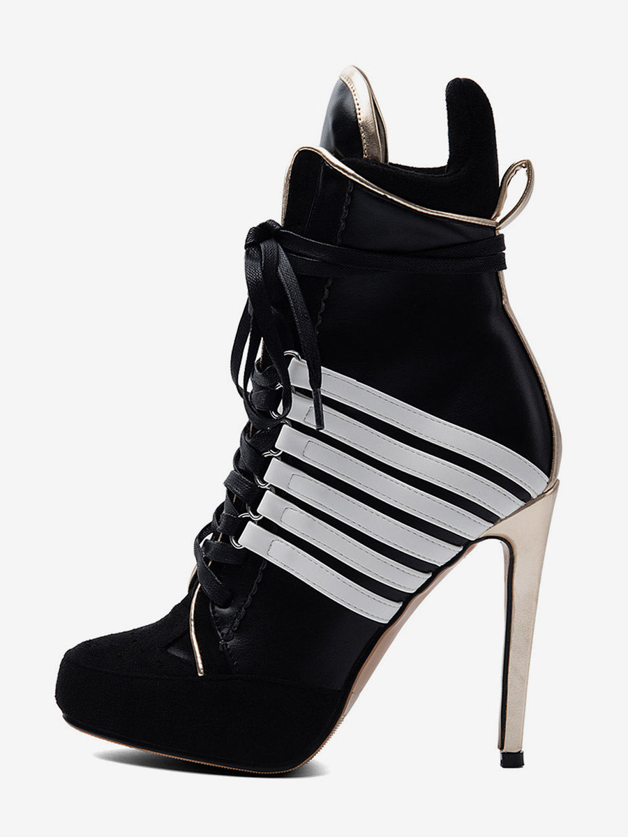 black pointed toe ankle boots — view 10