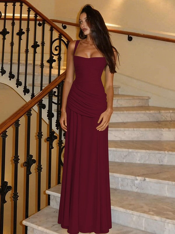Navy Ruched Maxi Dress — view 11