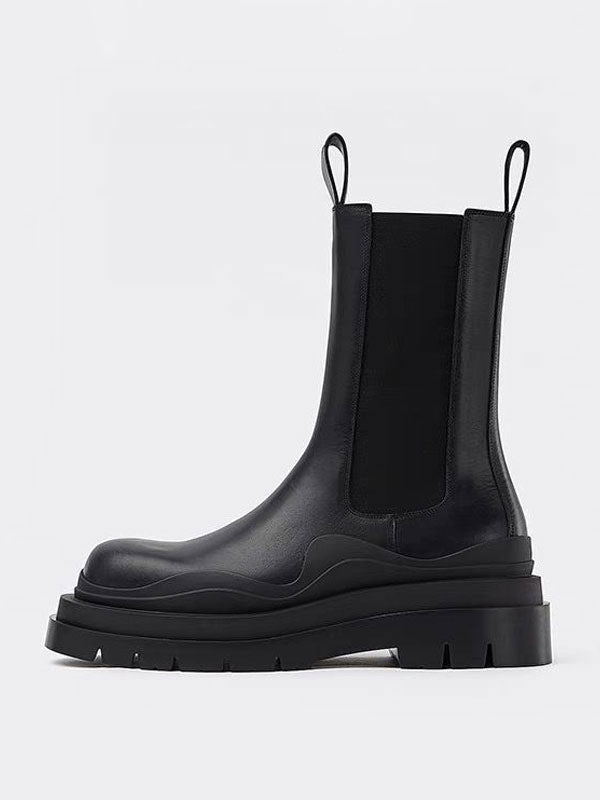 green round toe chelsea boots — view 4