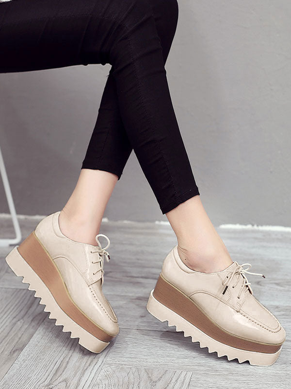 Ivory Lace-Up Loafers — view 2