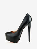 Black Platform Stiletto Court Shoes — view 1