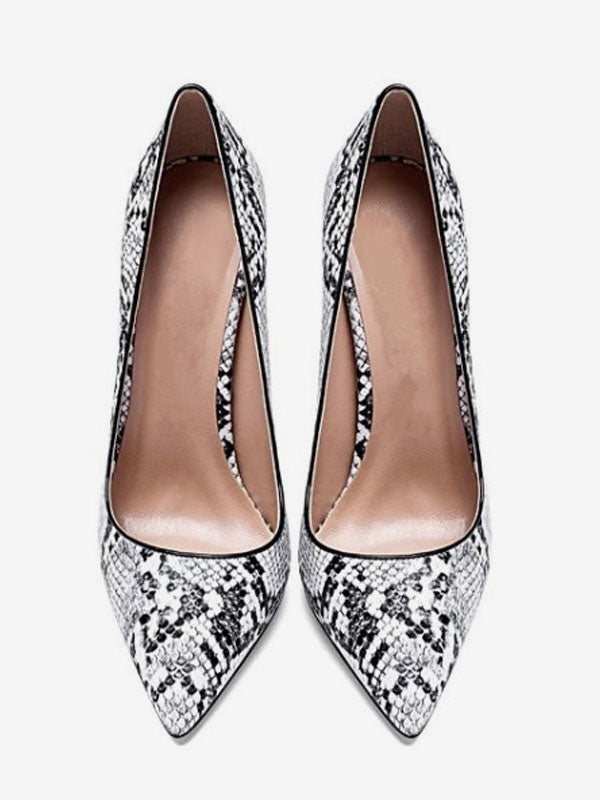 Python Pointed-Toe Stiletto Court Shoes — view 3