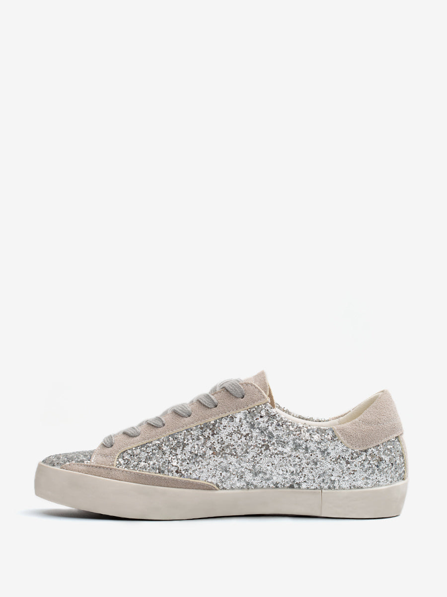Black Lace-Up Metallic Trainers — view 4