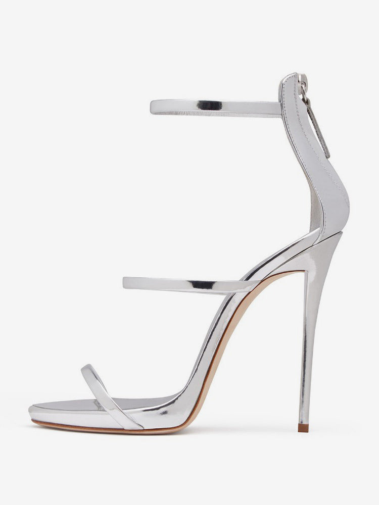 Apricot Open-Toe Stiletto Strappy Sandals — view 5