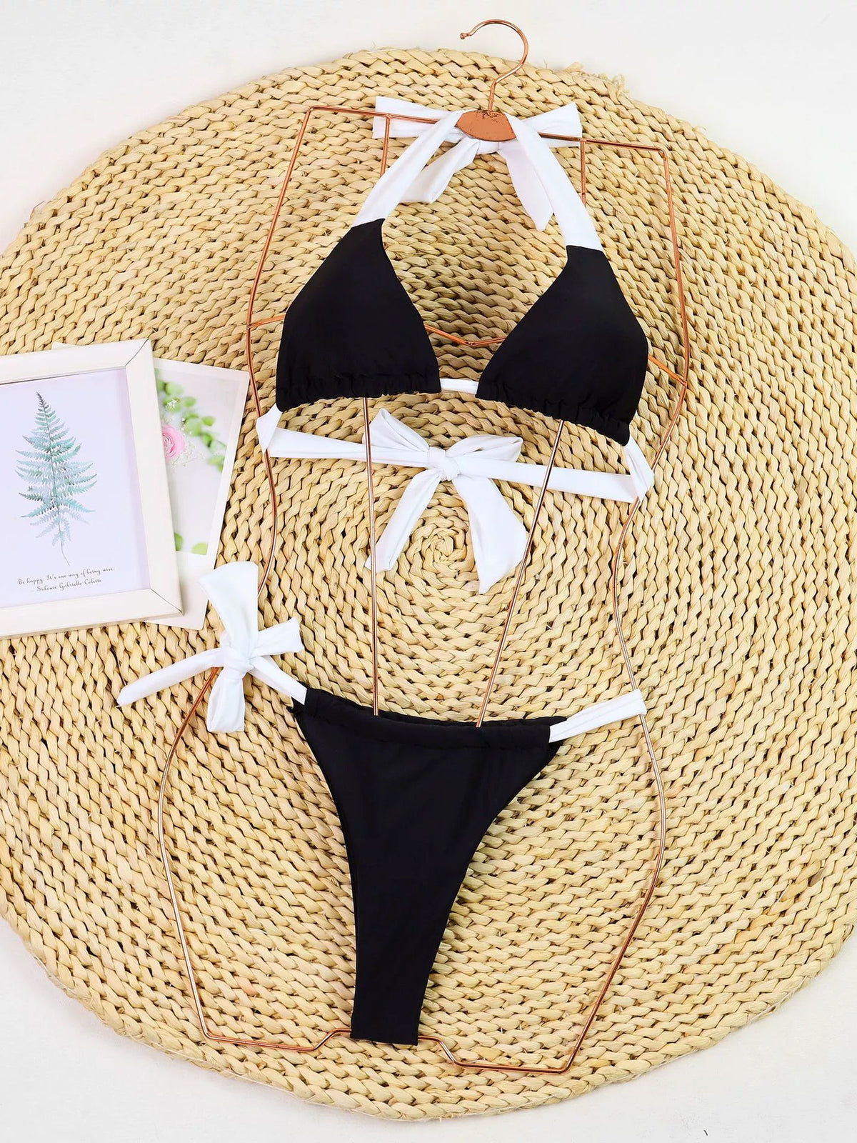 Black Halter-Neck Two-Piece Set — view 6