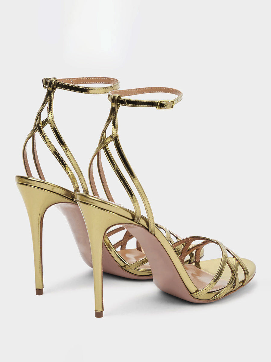 Gold Ankle-Strap Sandals — view 2