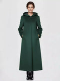 Green Wrap Hooded Maxi Coat — view 4