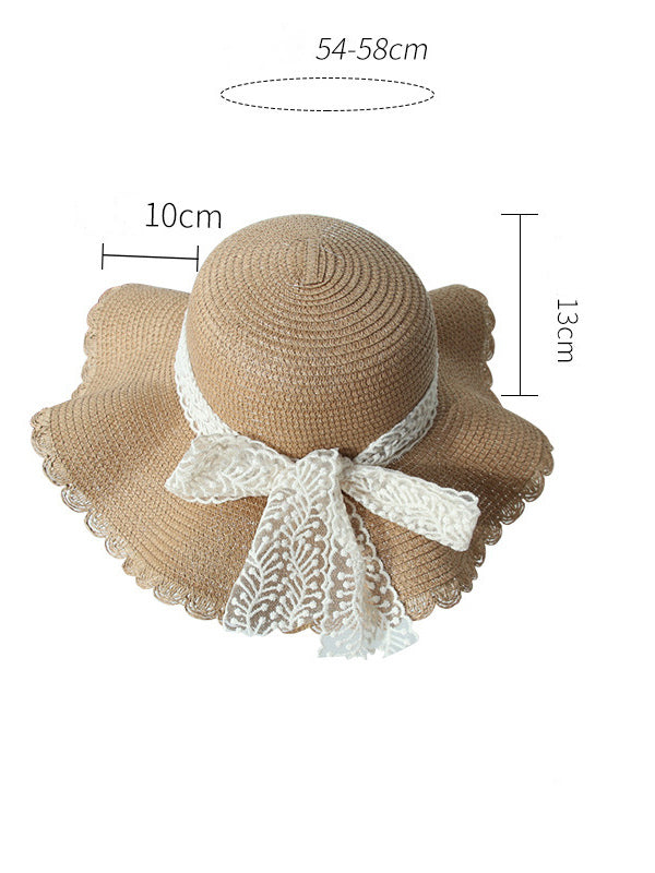ivory lace bow detail hat — view 6