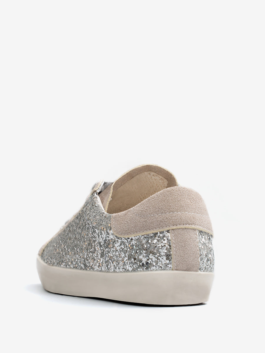 Black Lace-Up Metallic Trainers — view 5