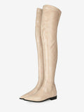 apricot pointed toe over the knee boots — view 2