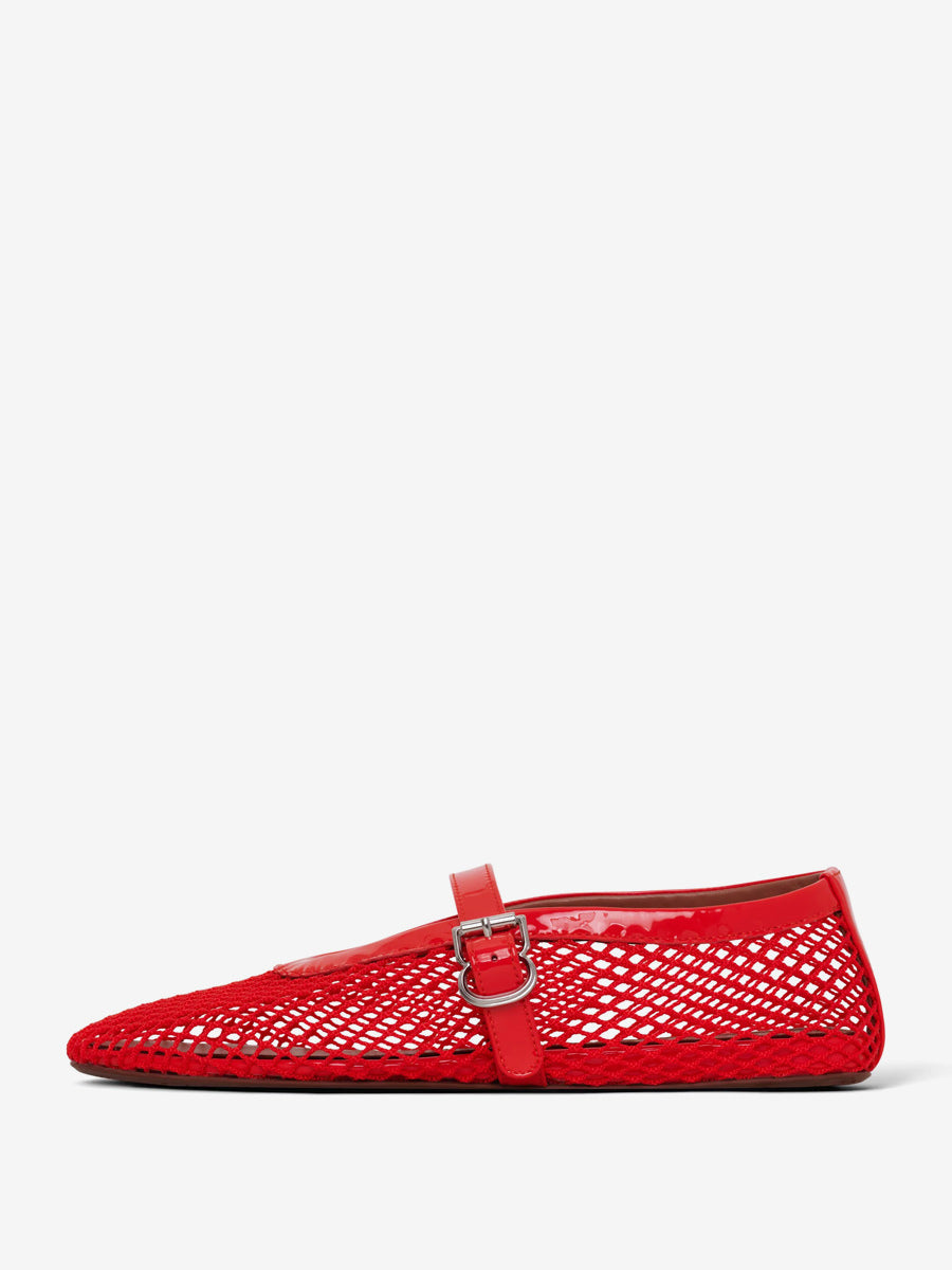 gold round toe ballet flats — view 6