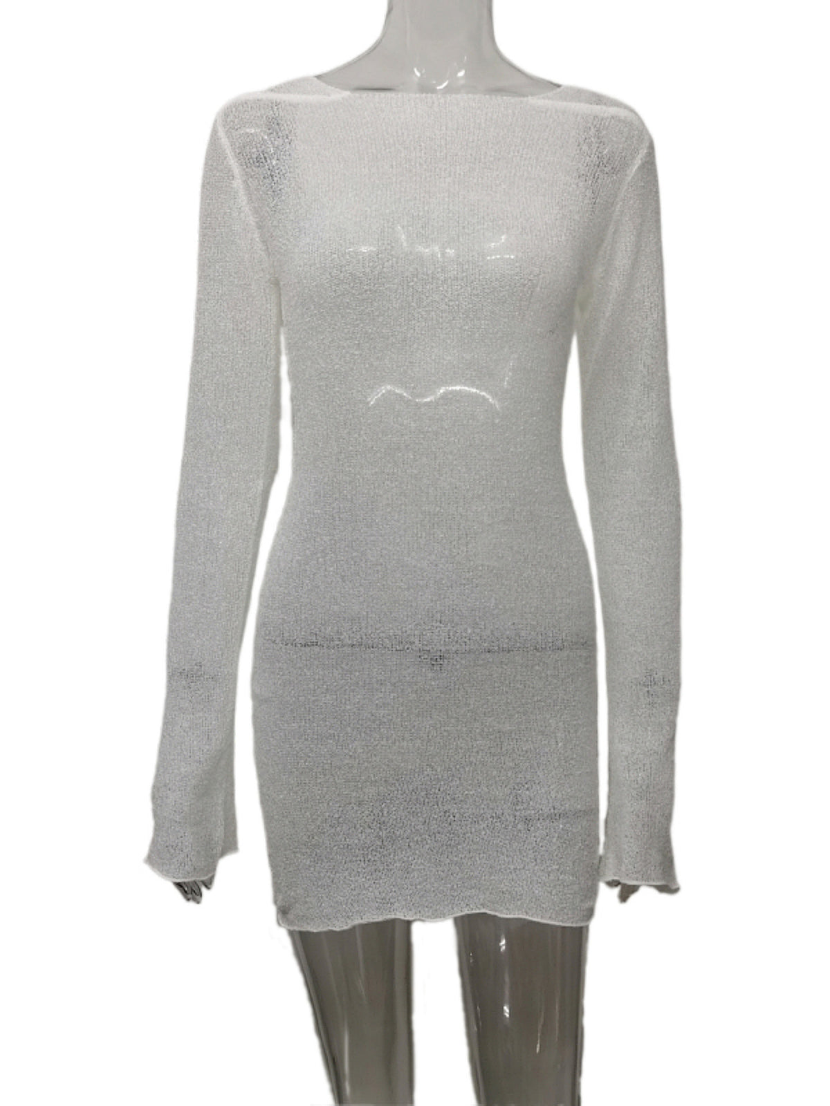 black long sleeve beach cover up — view 5