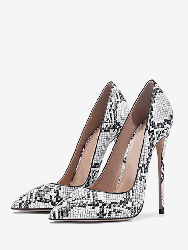 Python Pointed-Toe Stiletto Court Shoes — view 2