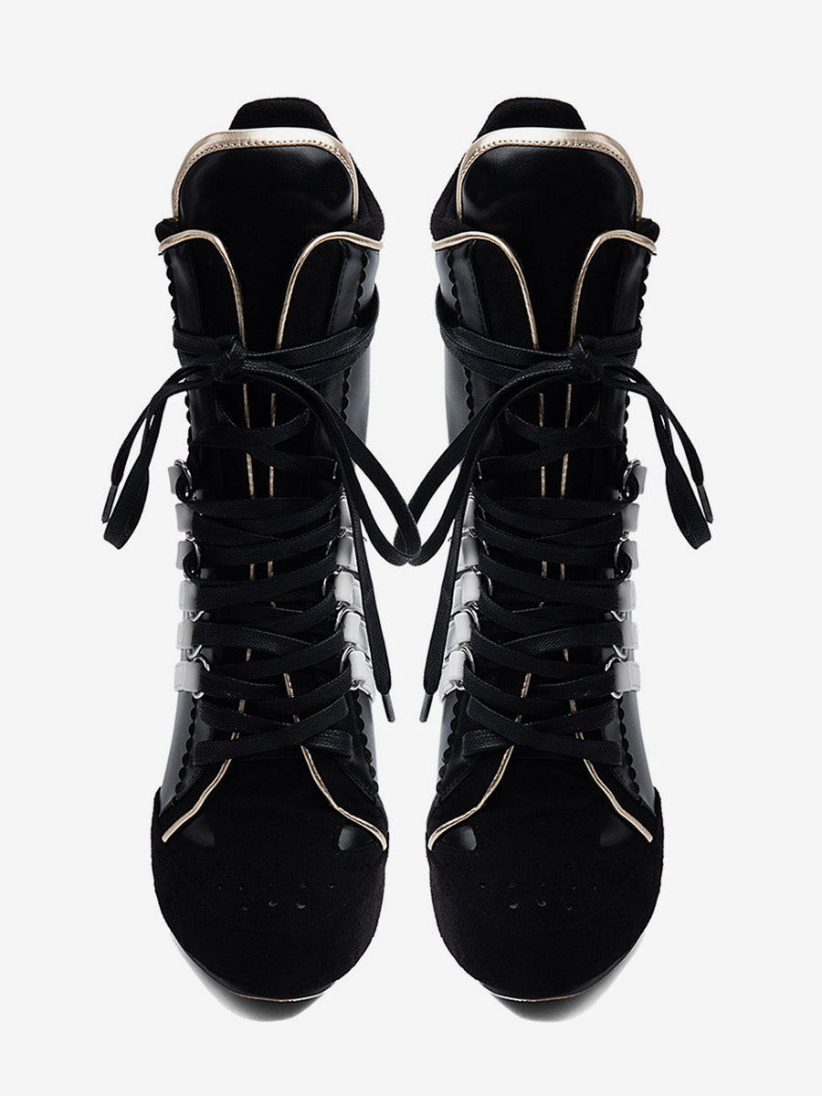 black pointed toe ankle boots — view 11