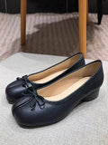 Black Slip-On Bow Detail Ballet Flats — view 1