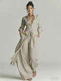 Apricot Linen Two-Piece Set — view 1